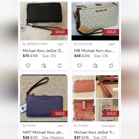 NWOT Michael Kors Jet Set double zip saffiano leather burgundy wallet/clutch - Picture 13 of 13